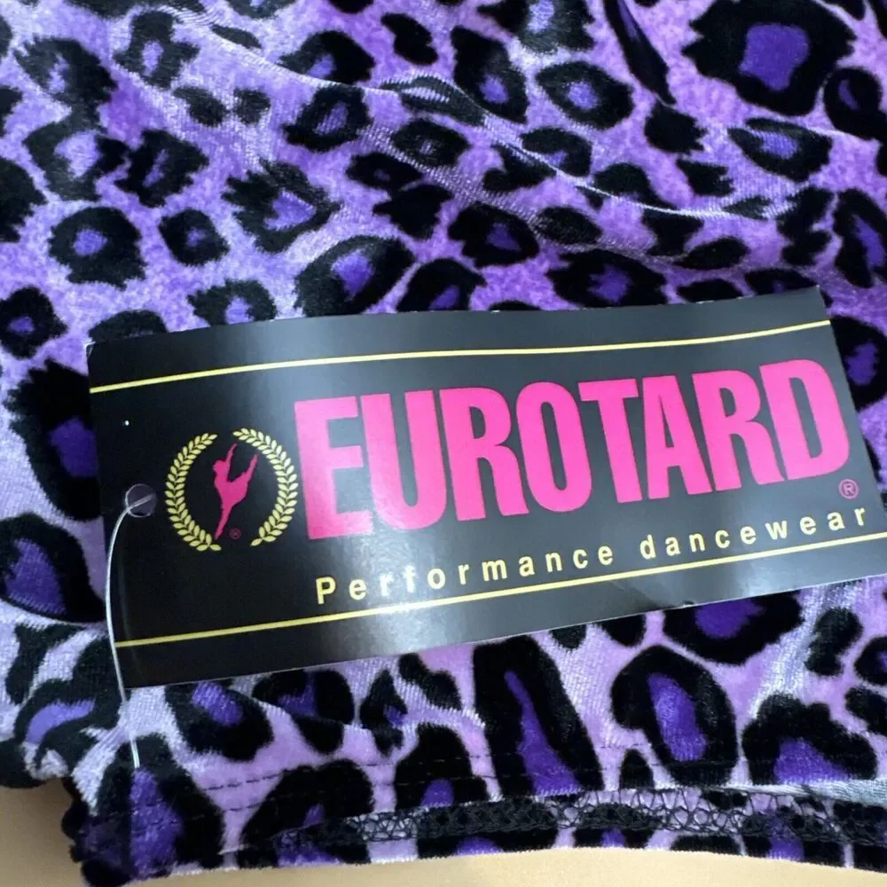 Eurotard Dance, Ballet, Gymnastics, Biketard Leotard Purple Large New